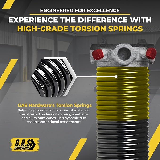 Garage Door Torsion Springs 250x2x29 Includes 1” Steel Bearing, and Winding Bars - Image 6