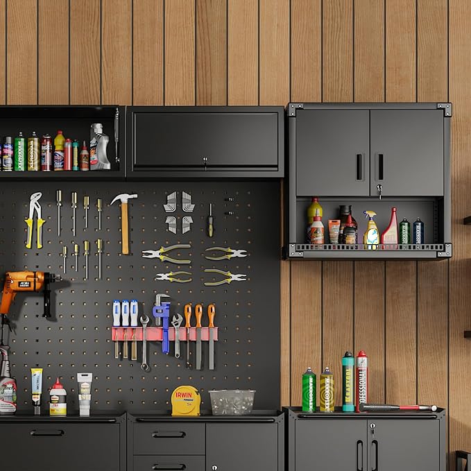 Metal Tool Cabinet, Garage Storage Cabinet System, Wall Cabinet & Locking - Image 2