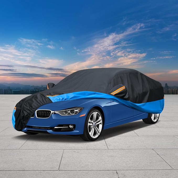 Car Cover Waterproof All Weather Outdoor Windproof Dustproof UV Protection Fit - Image 7