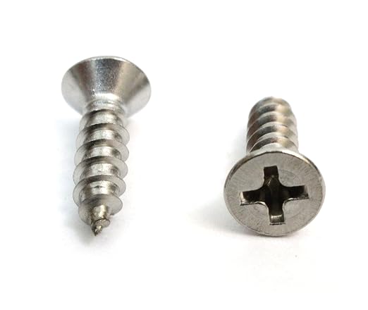 Bolt Dropper No. 6 x 5/8" Stainless Steel Flat Head Phillips Wood Screw - Image 3