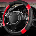 CAR PASS Line Rider Microfiber Leather Sporty Steering Wheel Cover Universal by CARPASS