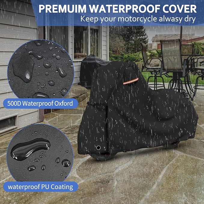 STARTWO Motorcycle Covers Waterproof Outdoor Storage - Image 5