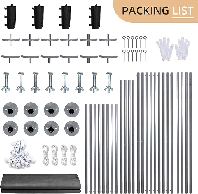 JY QAQA Carport, 12x20 FT Heavy Duty Carport - Image 4
