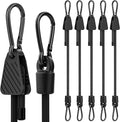 Adjustable Bungee Cords with Hooks, 6 Pack Heavy Duty Outdoor Carabiner Bungee by Rugtol