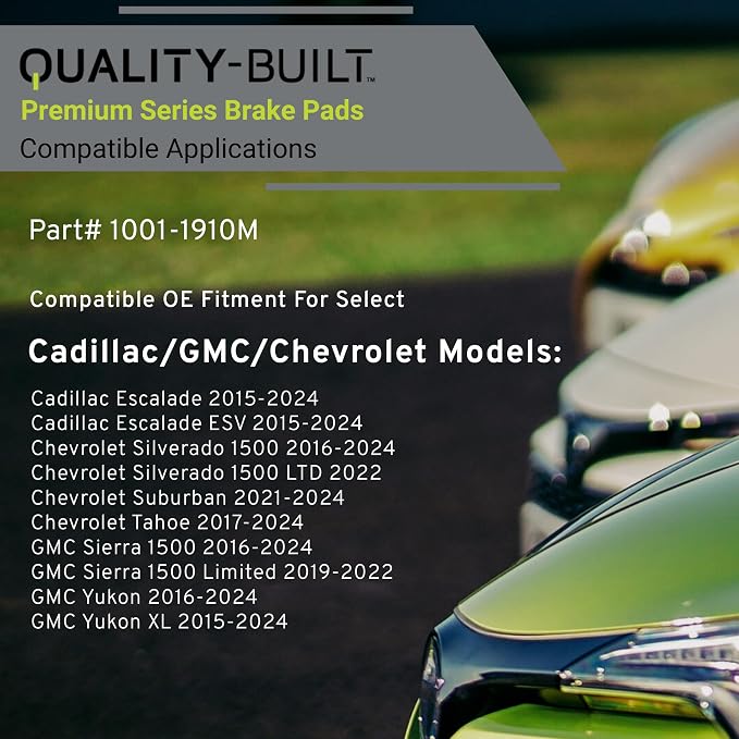 Premium Semi-Metallic Front Brake Pads Compatible - Image 3