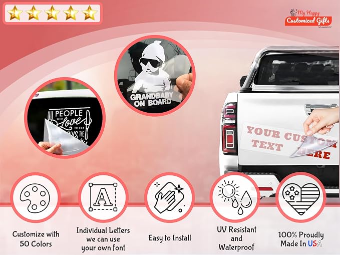 Choose Your Custom Sticker or Magnet ║ ║ Make Your Own Text or Graphic on - Image 4
