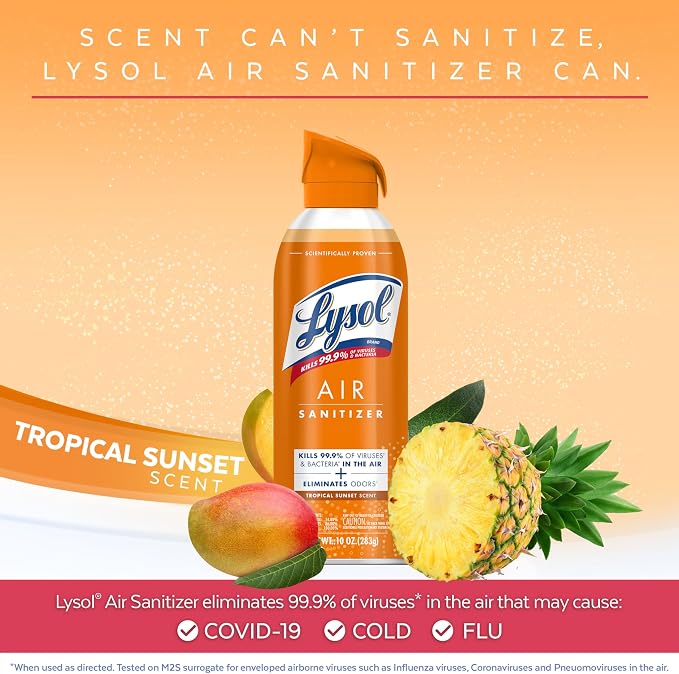 Lysol Air Sanitizer Spray with Odor Eliminator - Image 3