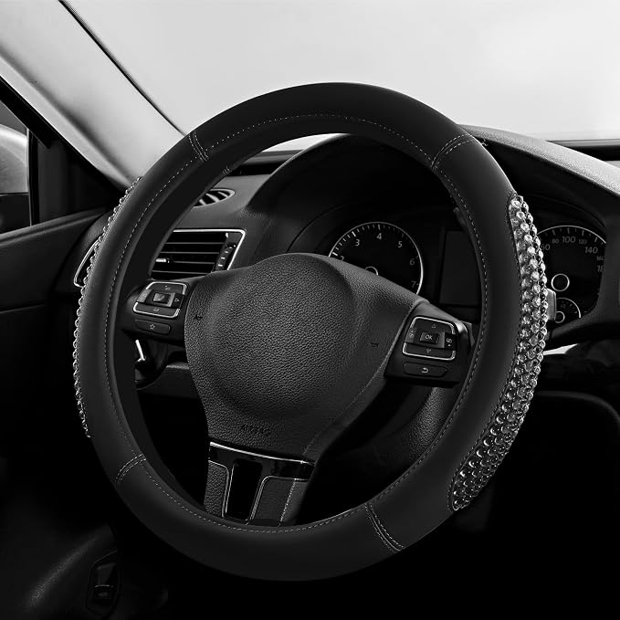 PIC AUTO Gel Particles Steering Wheel Cover, Universal Fit 14.5"-15.5" - Image 2