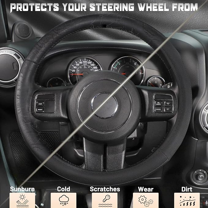 SEG Direct Car Steering Wheel Cover - Image 4