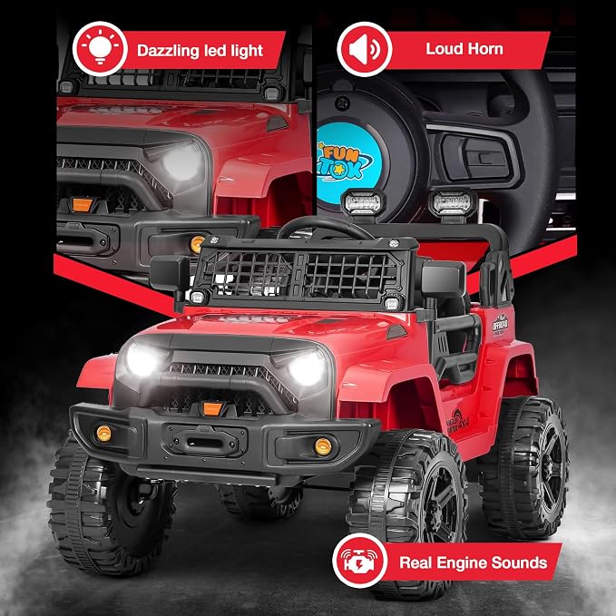 12V Ride On Truck for Kids, Electric Cars for Toddlers w/Remote Control - Image 2
