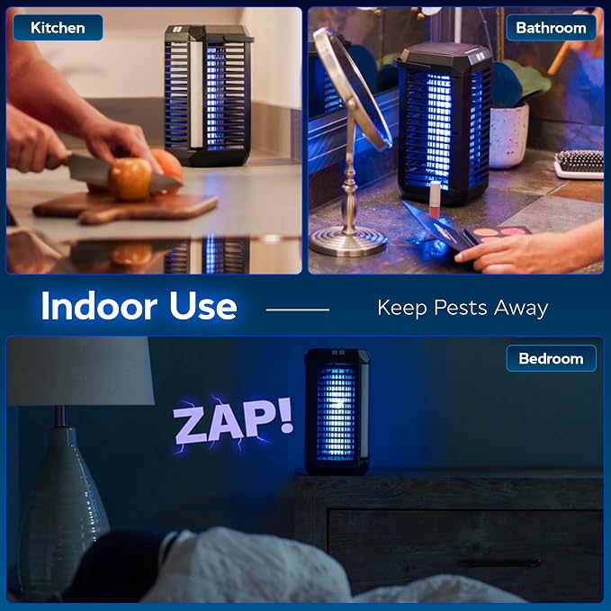 Rogue 2 in 1 Solar Bug Zapper Outdoor and Bug Zapper Indoor Plug in - Image 4