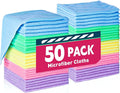 Microfiber Cleaning Cloths-50 Pack, Microfiber Towels Bulk, Towels by TEAWOO