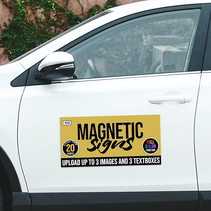 2-Pack, 30 mil Customized Vinyl Car Magnets, Personalized Magnetic Sheets - Image 9