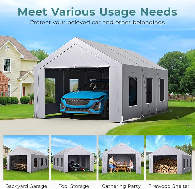Carport 12x20 ft Heavy Duty, Car Port - Image 6