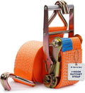 Heavy Duty 4 Inch x 30 Ft Ratchet Straps by Dawnerz