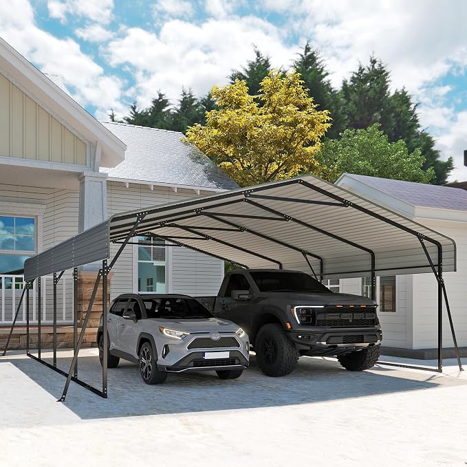 Real Relax 20x20ft Heavy Duty Metal Carport by RealRelax
