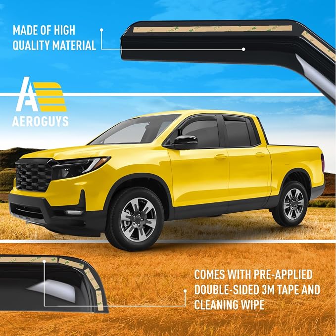Extra Durable Window Deflectors in-Channel Window Visors Rain Guards Fit - Image 6