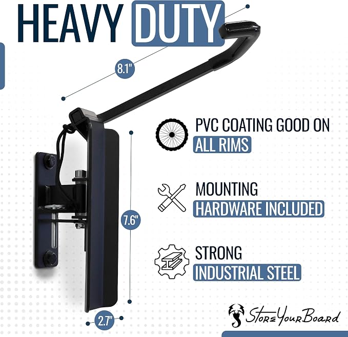 StoreYourBoard Bike Swivel Rack – Wall Mounted Garage Bike Storage, Vertical - Image 5