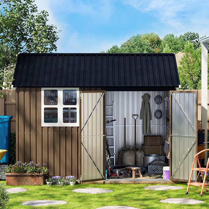 10X8FT Outdoor Steel Storage Shed - Image 5