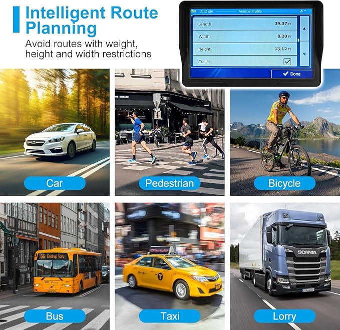 GPS Navigator for Car Truck RV, 9 inch Touch Screen Latest 2025 Map, Real Voice - Image 2