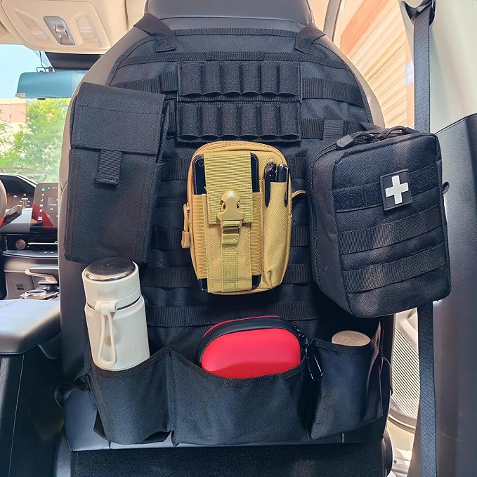 Car Seat Back Organizer Tactical MOLLE Panel Back Seat Storage Bag Universal - Image 6