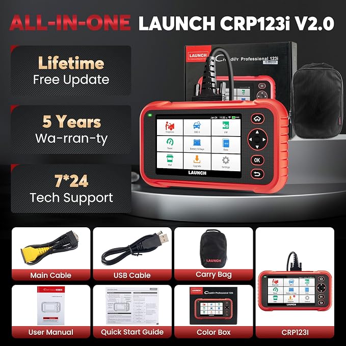 LAUNCH OBD2 Scanner CRP123i V2.0, 2025 Lifetime Update Engine ABS SRS TCM Scan - Image 8