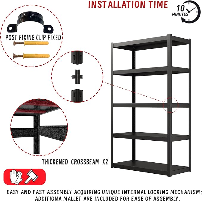 5 Tier Garage Shelves - Image 3