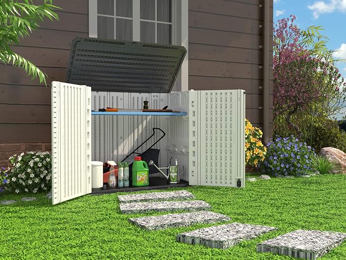 HOMSPARK Storage Shed Weather Resistance, 26 Cu.ft Capacity Horizontal Storage - Image 6