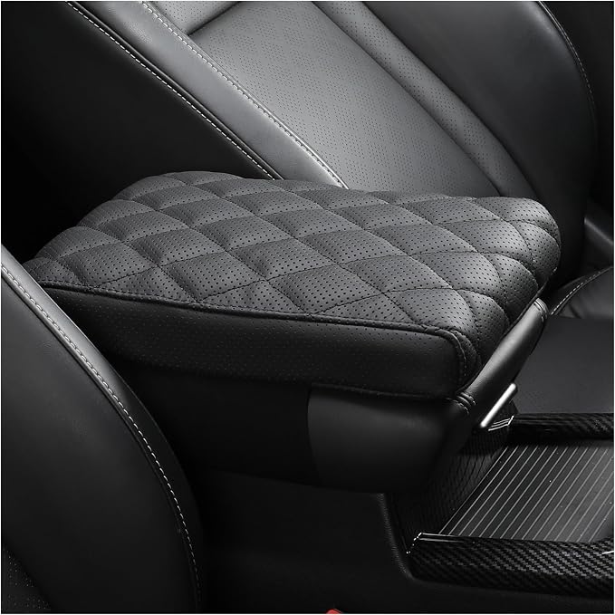 Car Center Console Cover pad Genuine Cowhide Leather, Vehicle Arm Rest Cushion - Image 8