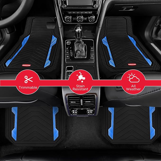 Rubbermaid Car Floor Mat, Heavy Duty All-Weather Car Mats Full Set - Image 3