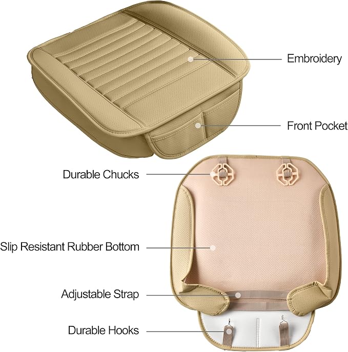 1pc Edge Wrapping Comfortable Car Front Seat Cover Cushion Pad Mat Protector - Image 6