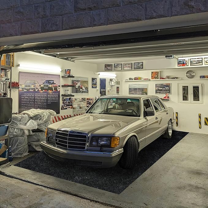 7.6'x 19' Garage Floor Mat & Oil Spill Mat, Heavy Duty Under Car Mat by Unknown