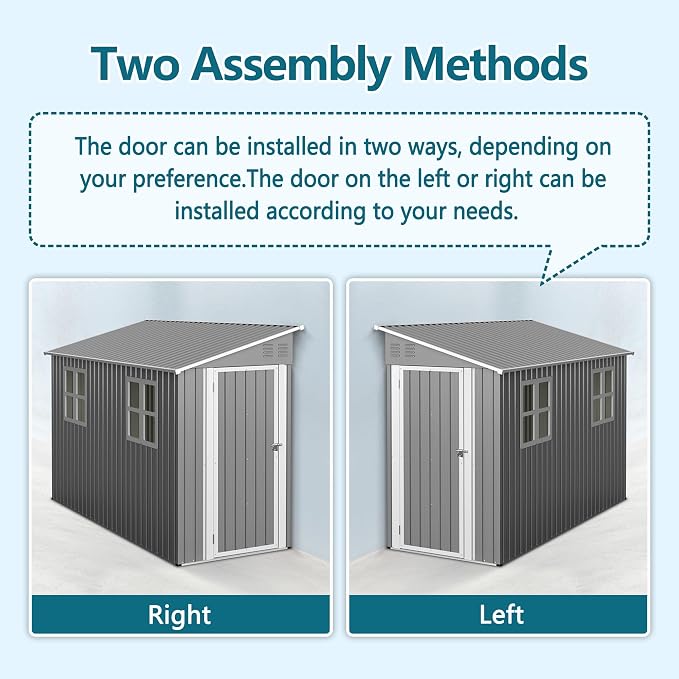 4x10 Ft Outdoor Metal Shed, Heavy-Duty Storage Shed - Image 3