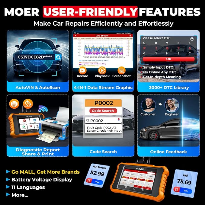 LAUNCH Creader Elite V2.0 for BMW OBD2 Scanner, 2025 Full Systems - Image 7