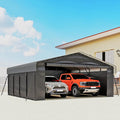 Real Relax 20x20ft Heavy Duty Metal Carport, Galvanized Steel Roof by RealRelax