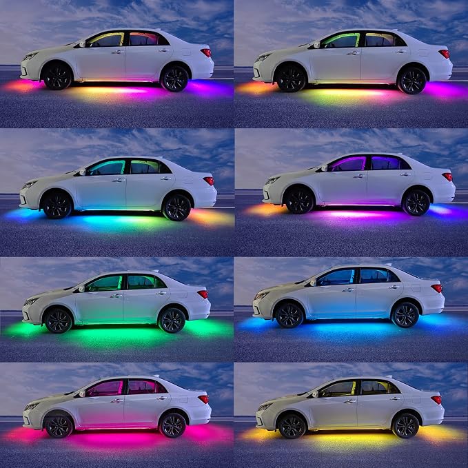 Underglow Car Lights, 252 LEDs RGBIC 4 pcs Dream Color Dancing Chasing Strip - Image 4