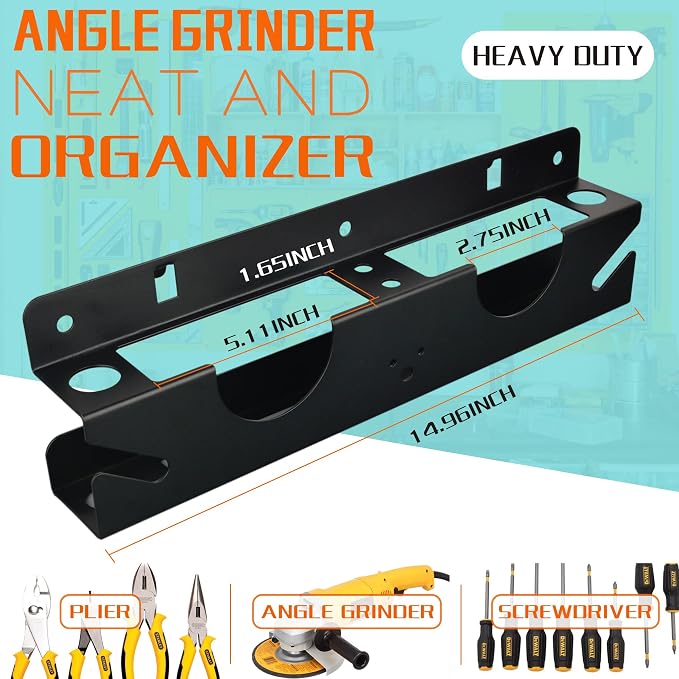 ULIBERMAGNET Angle Grinder Holder, Solid Steel Utility Storage Rack, Heavy Duty - Image 3