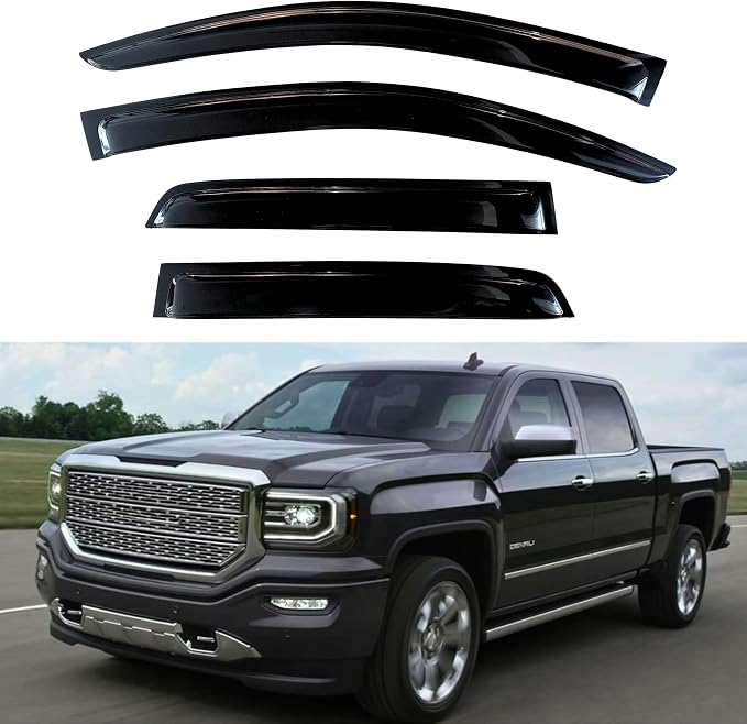KPY Window Visor for 2014-2018 GMC Sierra & Chevrolet Chevy Silverado 1500 by KPYBizConnect