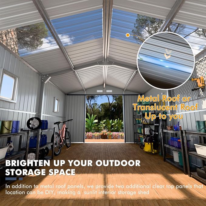 Metal Shed 10x12x7 FT, Sheds Outdoor Storage - Image 3