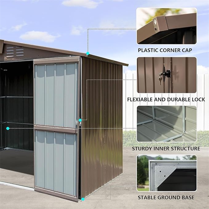 IKERY Metal Storage Shed - Image 2