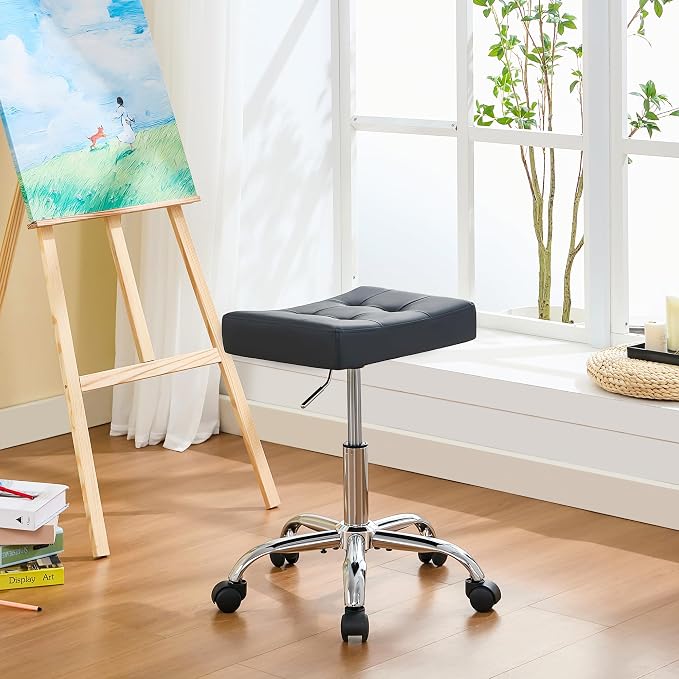Ergonomic Rolling Shop Stool Salon Stool - Image 7
