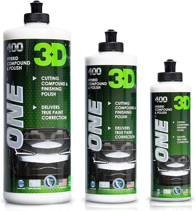 3D One Car Scratch & Swirl Remover Hybrid Rubbing Compound & Polish Buffing - Image 2