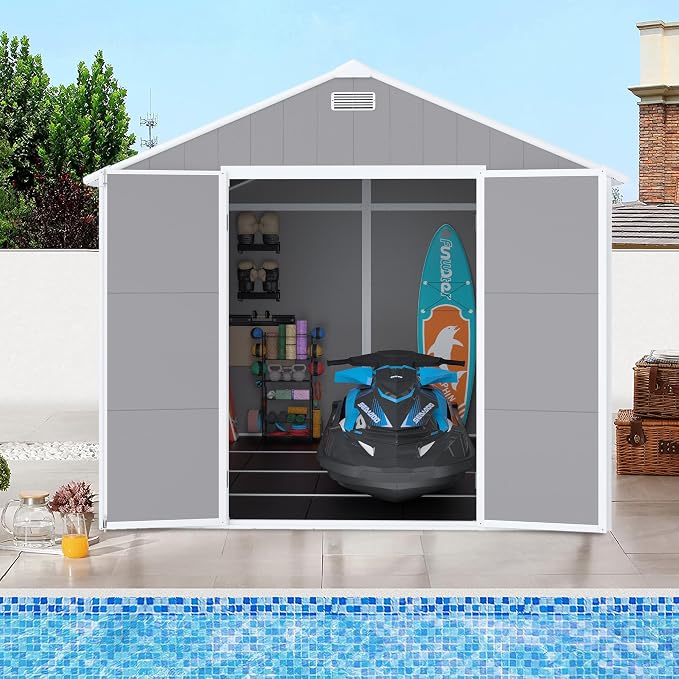 8x8 FT Outdoor Storage Resin Shed - Image 7
