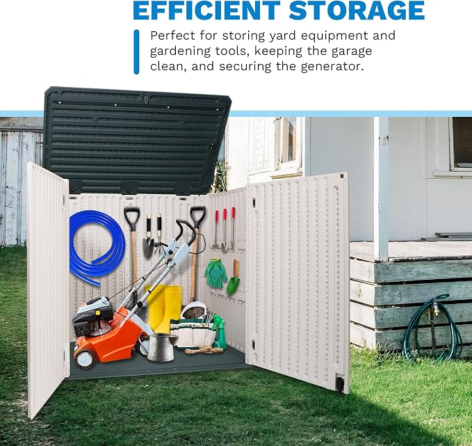 47 Cu ft Outdoor Storage Shed, Resin Outdoor Storage Box - Image 4