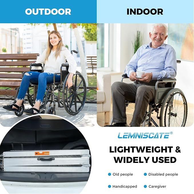 LEMNISCATE 6FT Wheelchair Ramp, 29.2” W Non-Slip Portable Ramps - Image 7