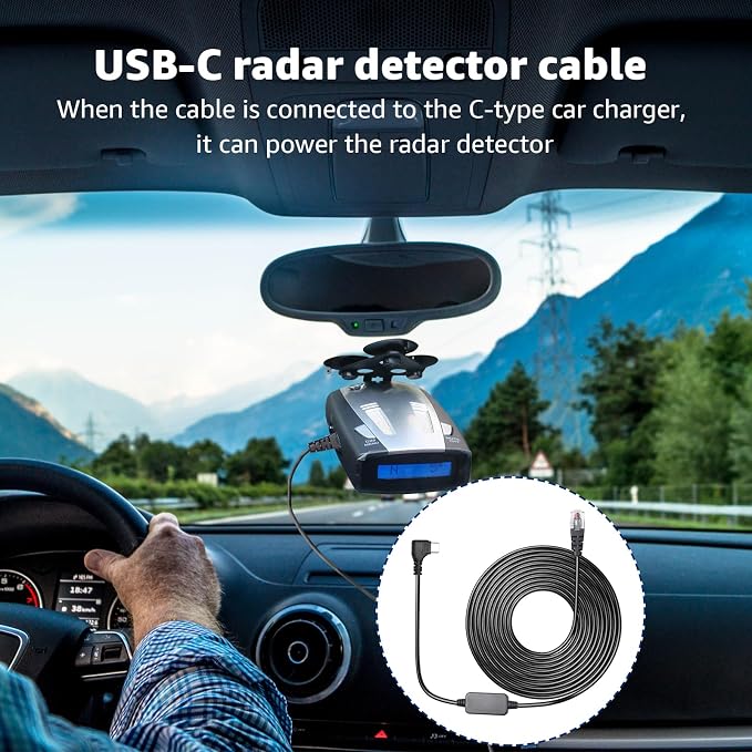 Type-c to RJ11 Radar Detector Power Cable, DC 5V-12V Power Cable Replacement - Image 7