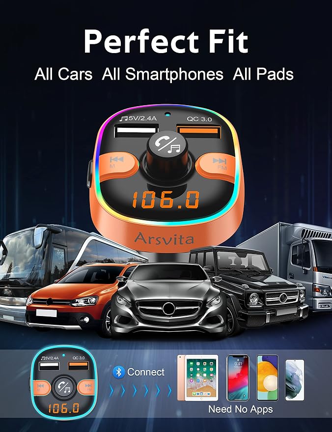 Upgraded Arsvita Bluetooth FM Transmitter - Image 6