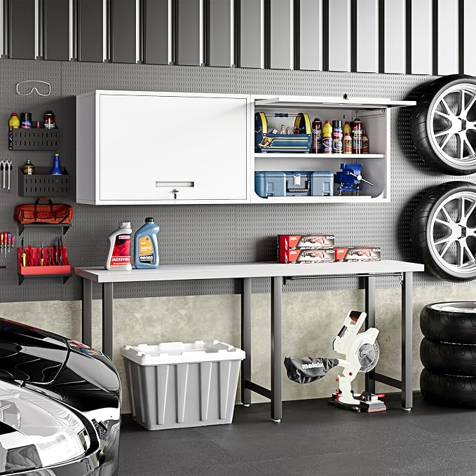 White Metal Wall Cabinet for Bathroom - Image 2