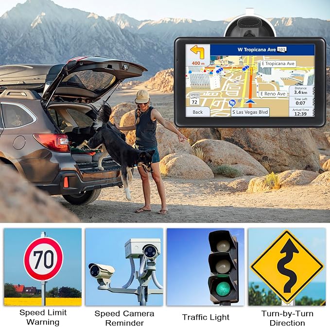 GPS Navigator for Car Truck, GPS Commercial Drivers 2025 Trucker GPS for Semi - Image 4