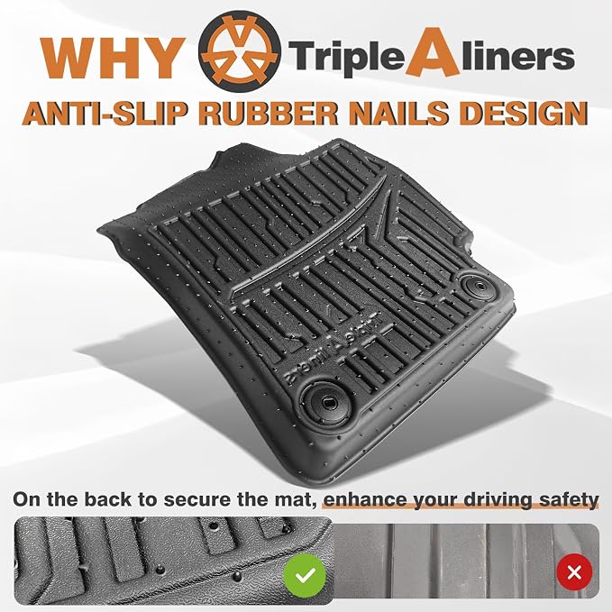 TripleAliners Floor Mats & Trunk Mat Full Set Compatible - Image 6